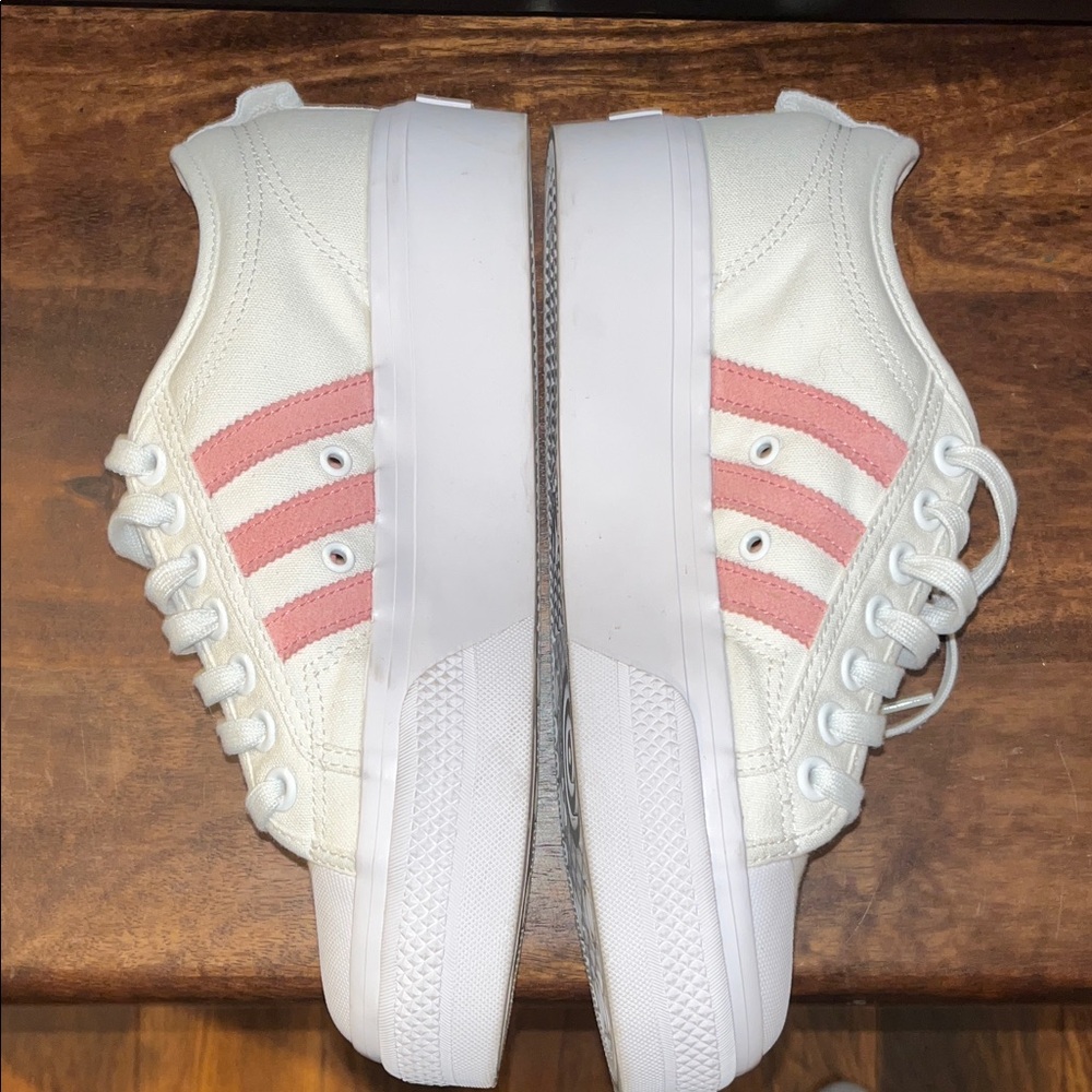 Adidas White and Pink Sneakers